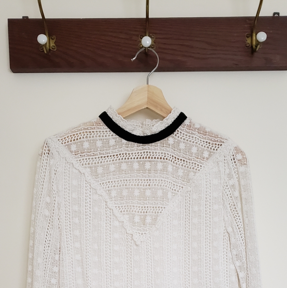 Sezane White Lace Dress